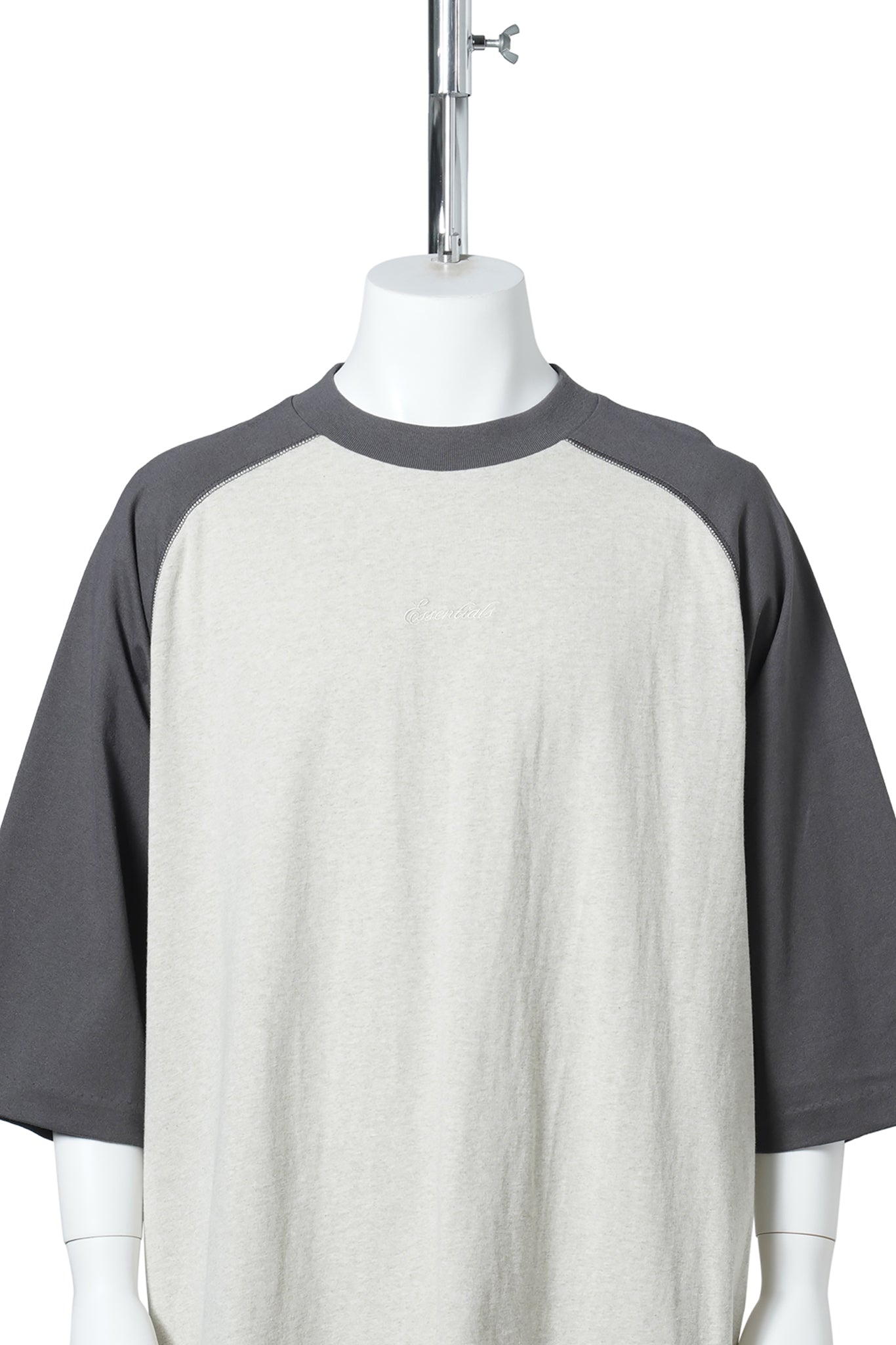 SIGNATURE BASEBALL TEE / HEATHER STONE/IRON GREY