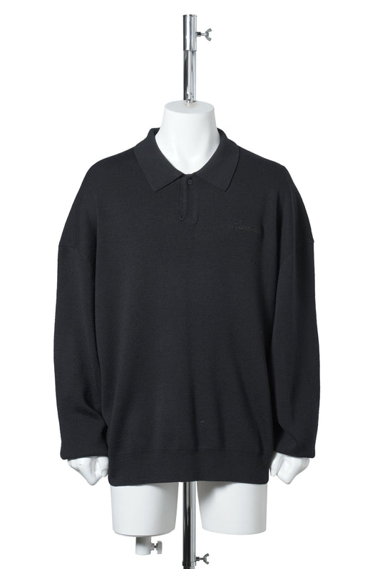 SIGNATURE 90'S KNIT POLO / VINTAGE BLACK