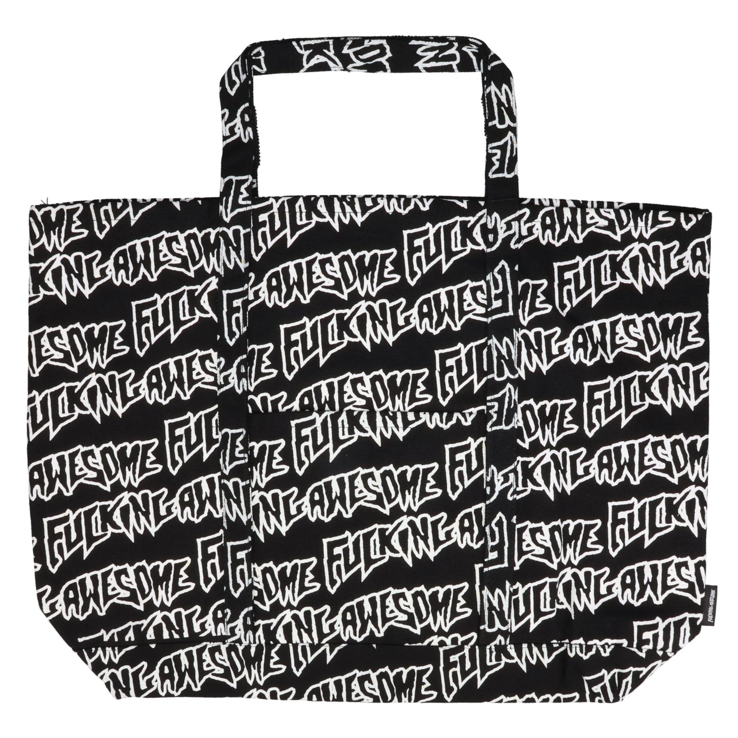 AOP STAMP LOGO TOTE BAG-LARGE / BLACK/WHITE