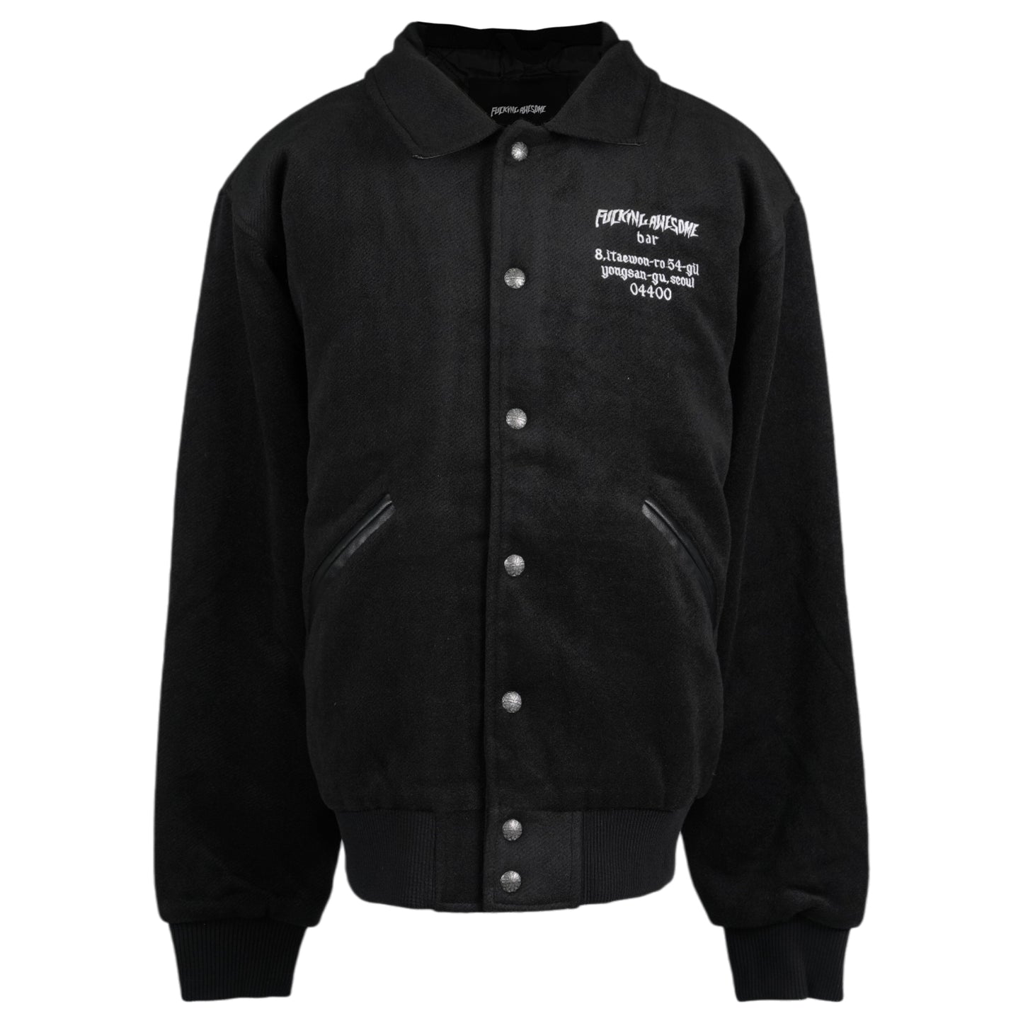 KOREA BAR VARSITY JACKET / BLACK