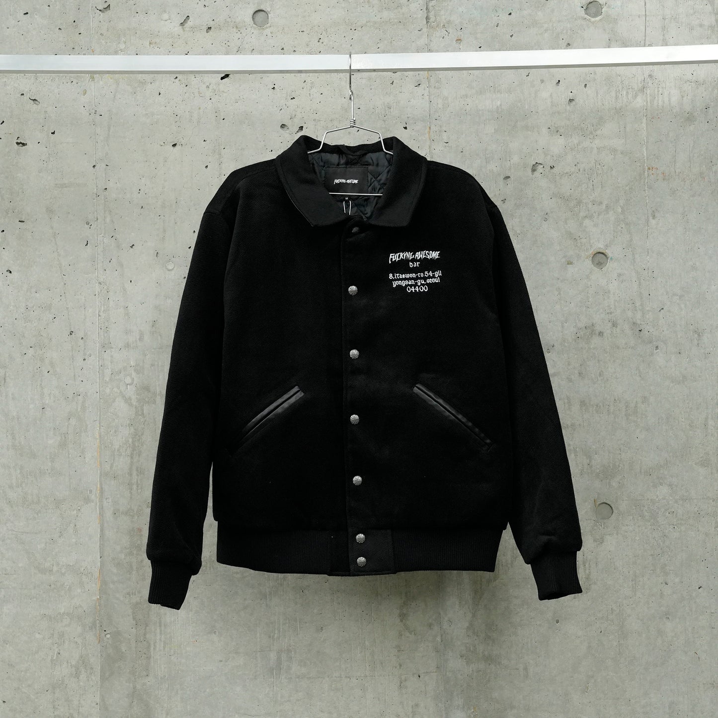 KOREA BAR VARSITY JACKET / BLACK