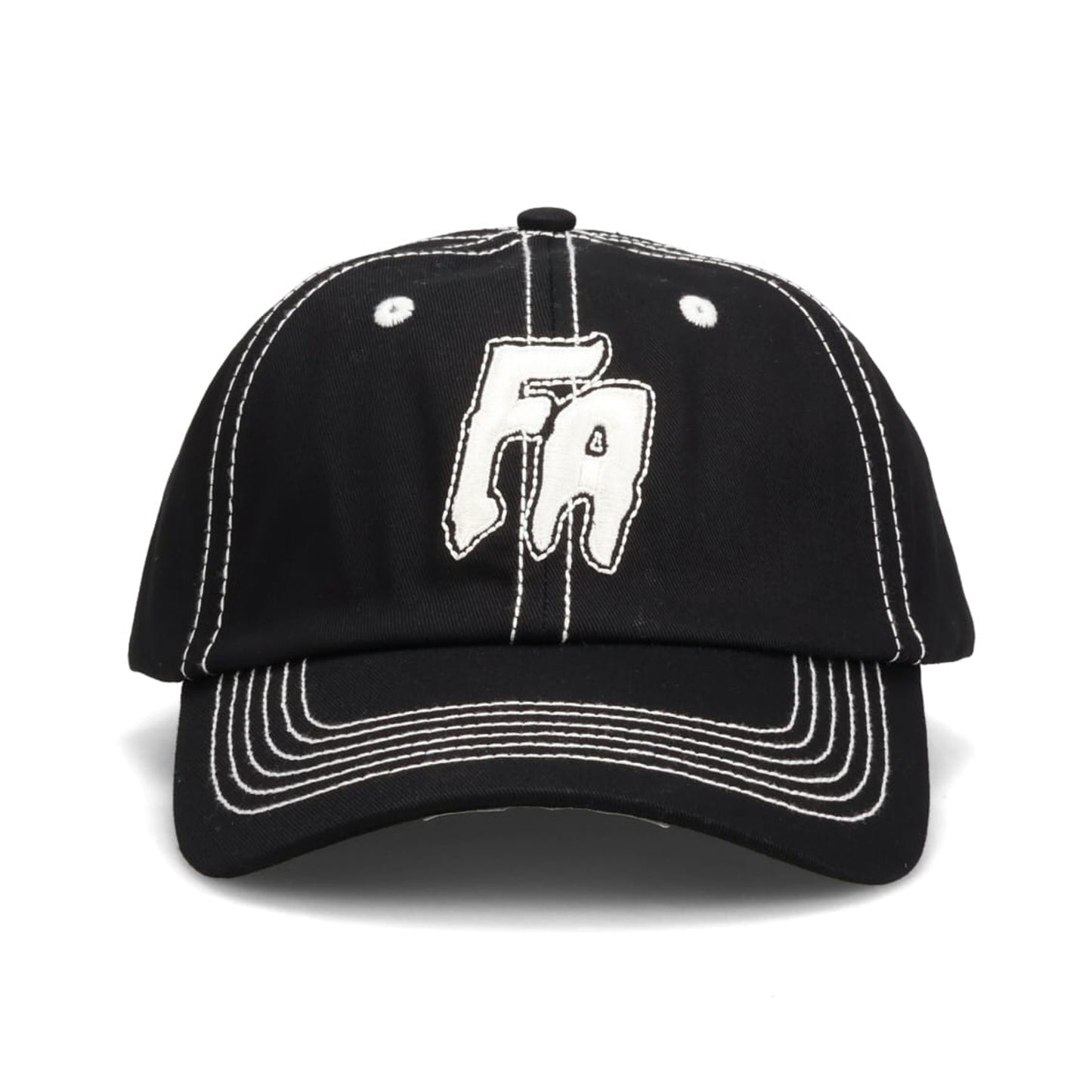 SEDUCTION CONTRAST STITCH 6-PANEL HAT / BLACK