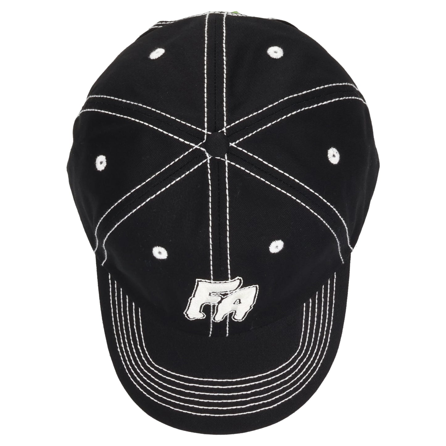 SEDUCTION CONTRAST STITCH 6-PANEL HAT / BLACK