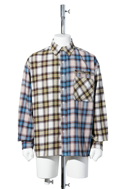 COLOR BLOCK FLANNEL / YELLOW