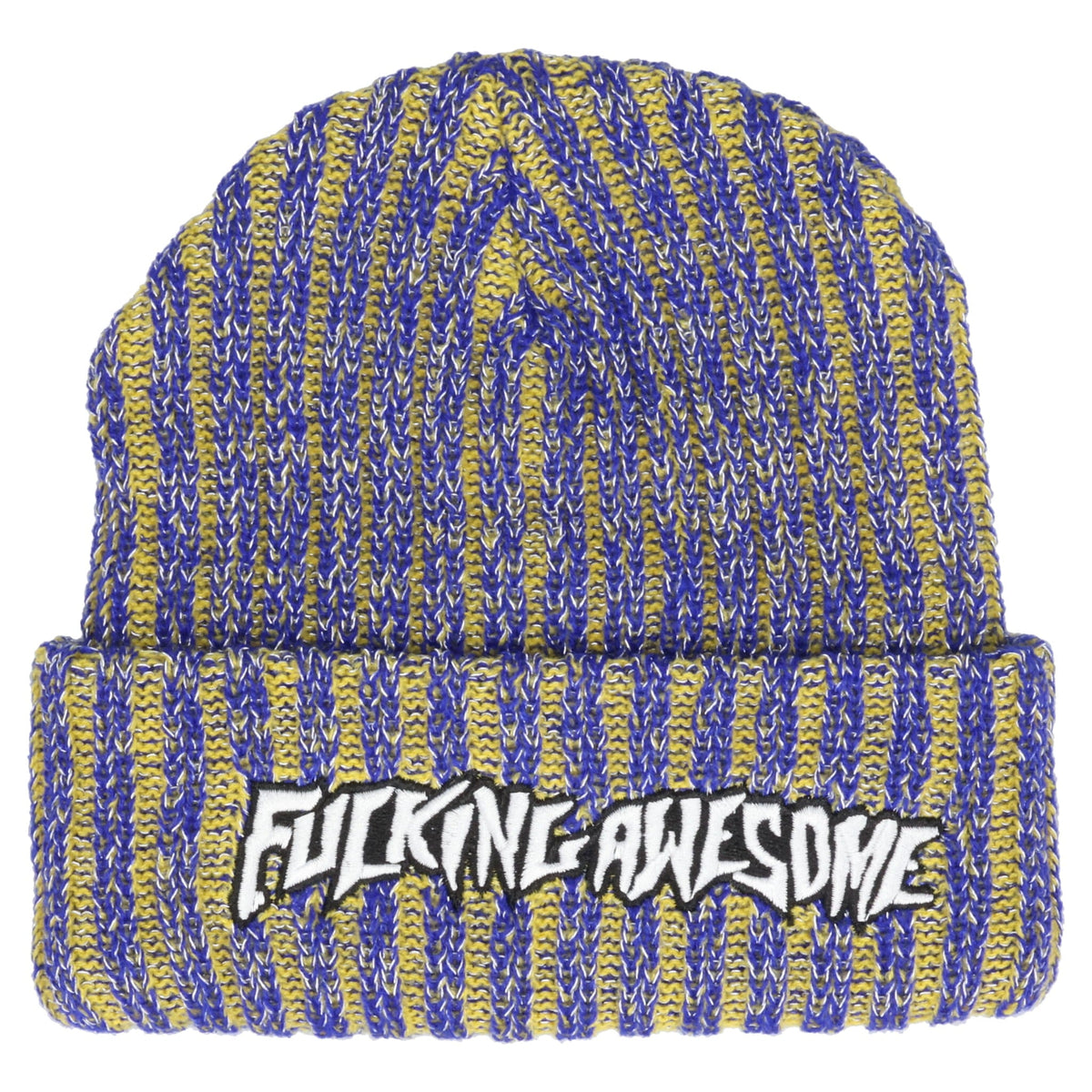 REFLECTIVE STRIPE BEANIE / YELLOW