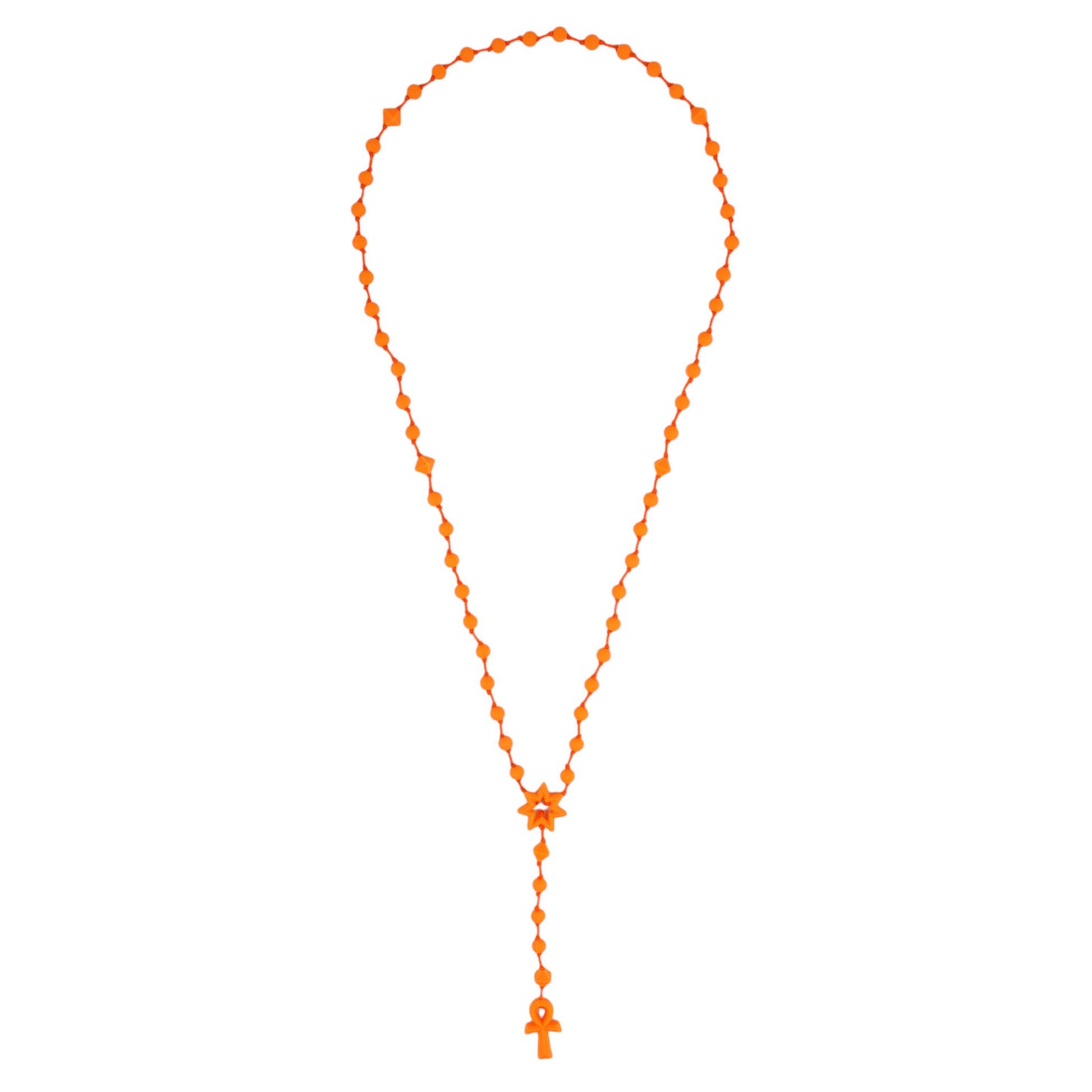 ANKH ROSARY / NEON ORANGE