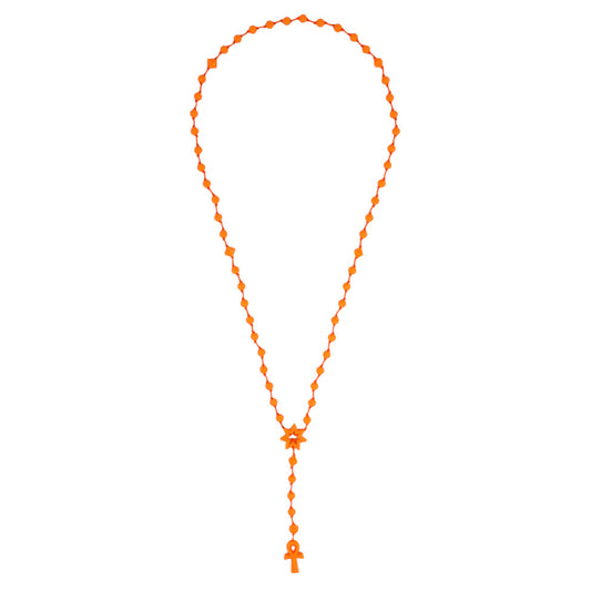 ANKH ROSARY / NEON ORANGE