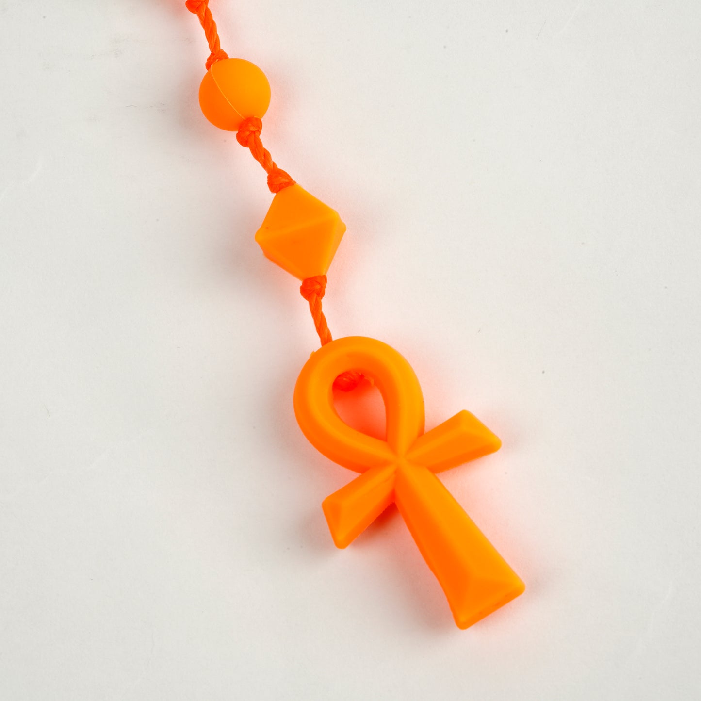 ANKH ROSARY / NEON ORANGE