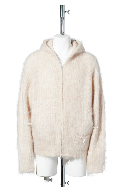 MOHAIR HOODIE / ECRU