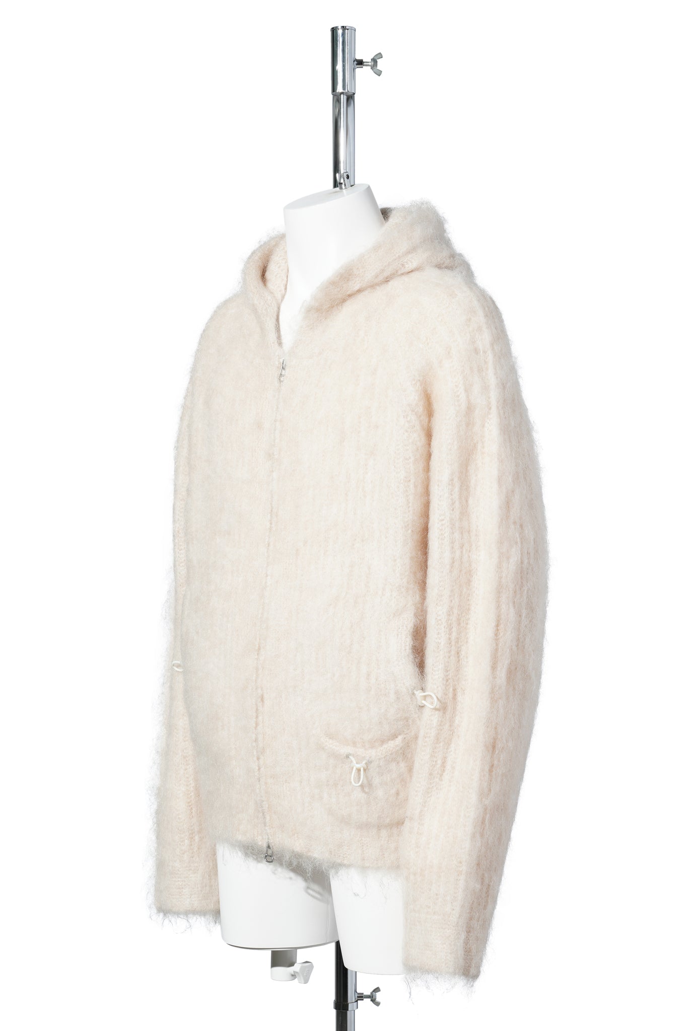 MOHAIR HOODIE / ECRU