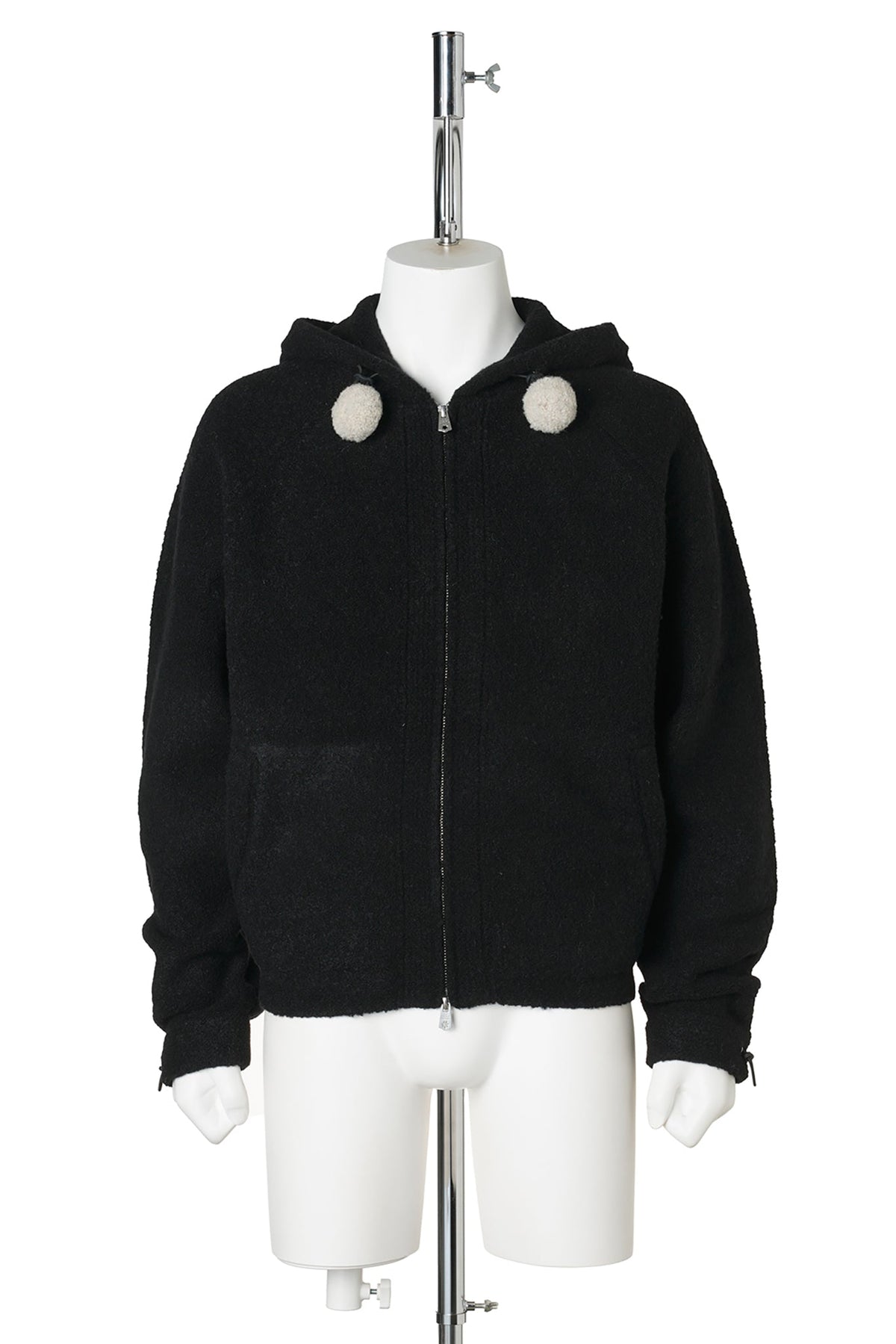 KNIT HOODIE / BLACK