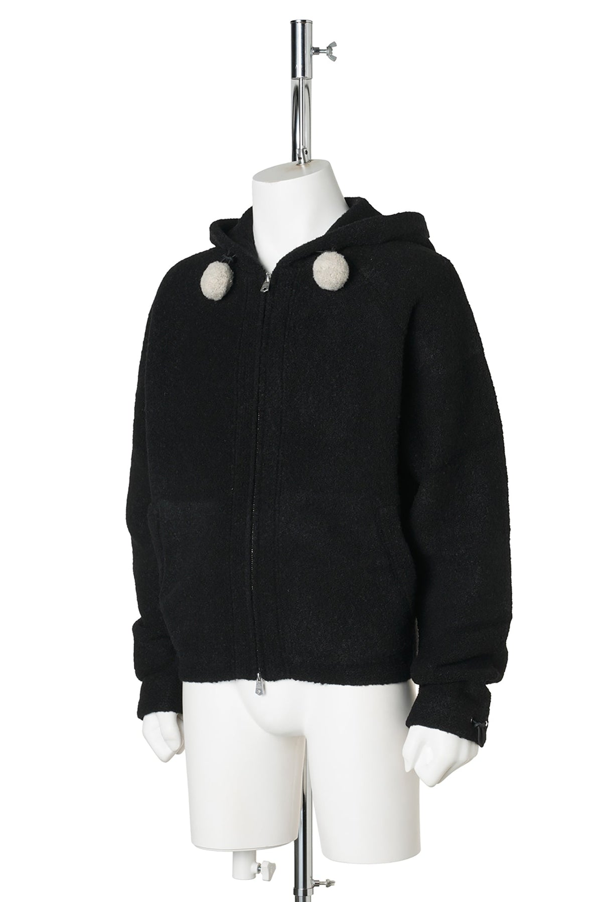 KNIT HOODIE / BLACK