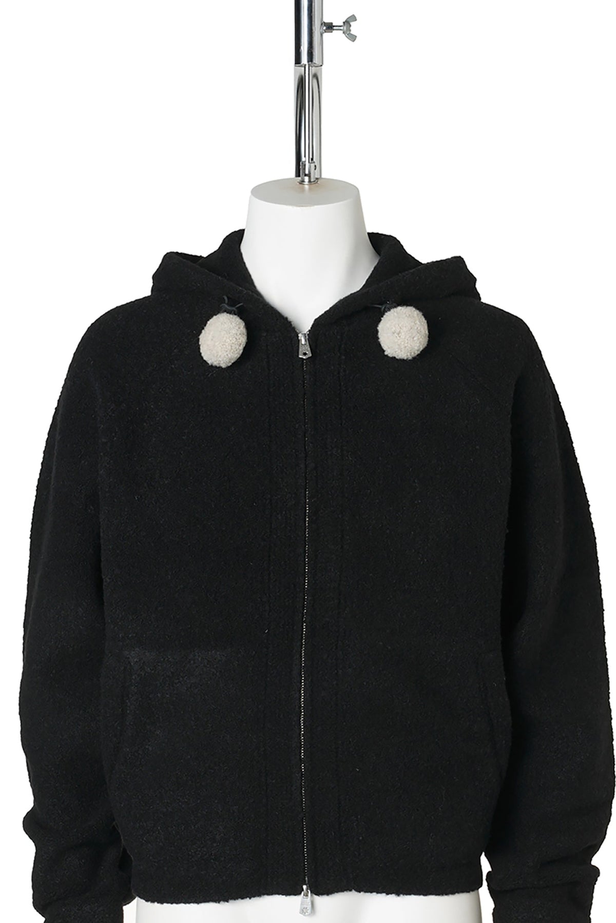 KNIT HOODIE / BLACK