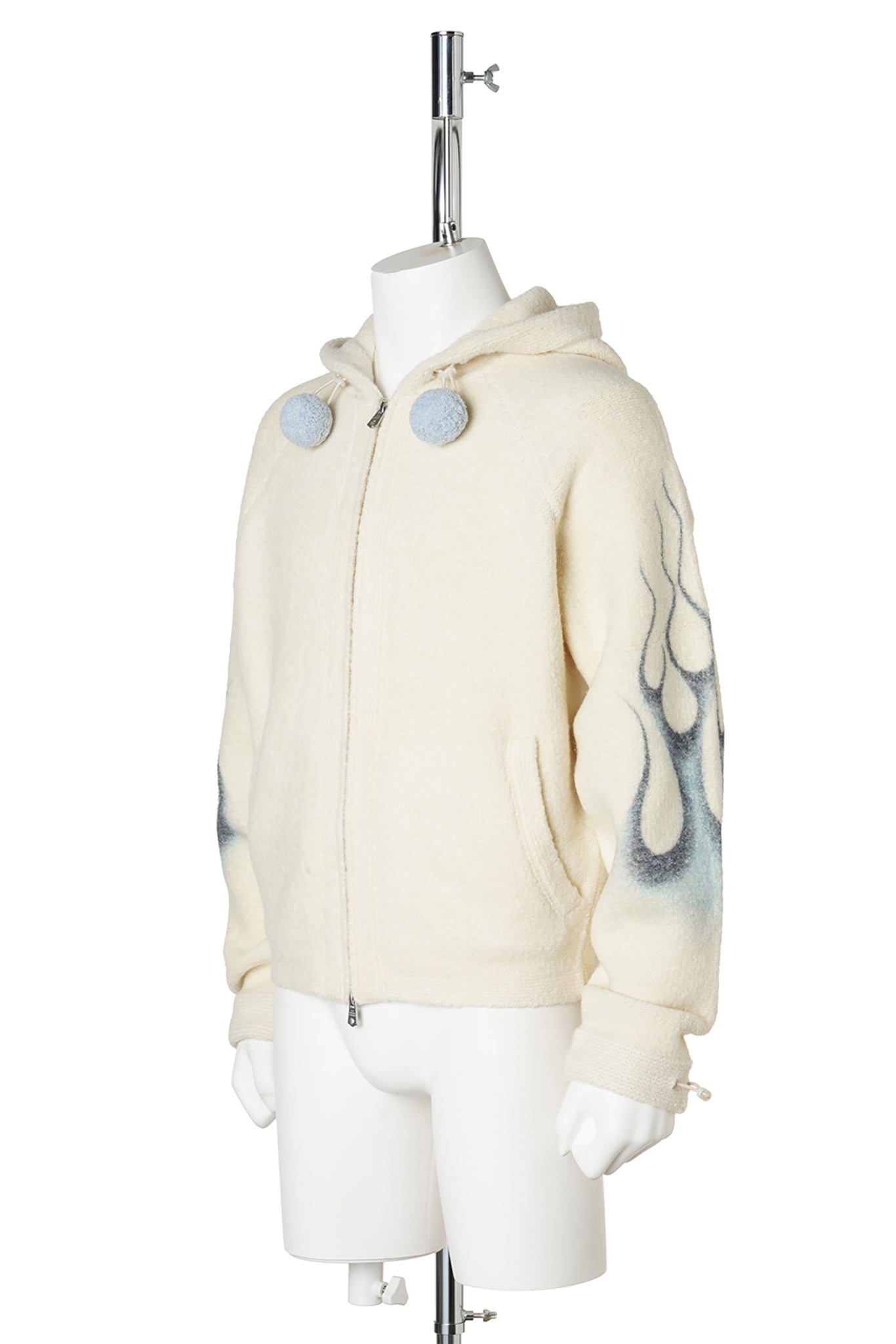 KNIT HOODIE / ECRU