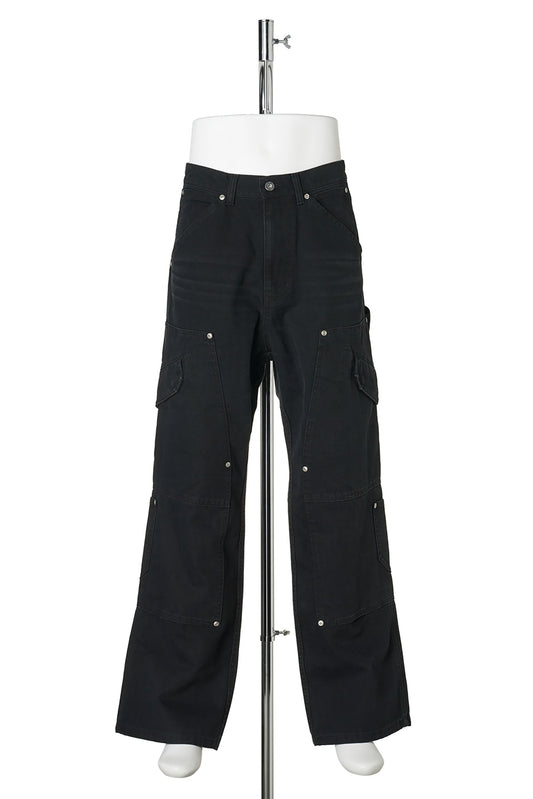 TRIPLE KNEE PAINTER PANTS / BLACK