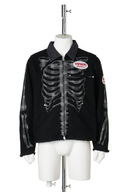 CANVAS BONE JACKET / BLACK