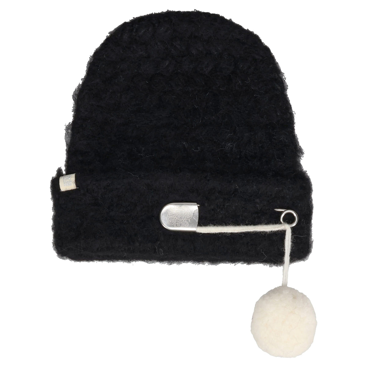 SAFETY PIN BEANIE / BLACK