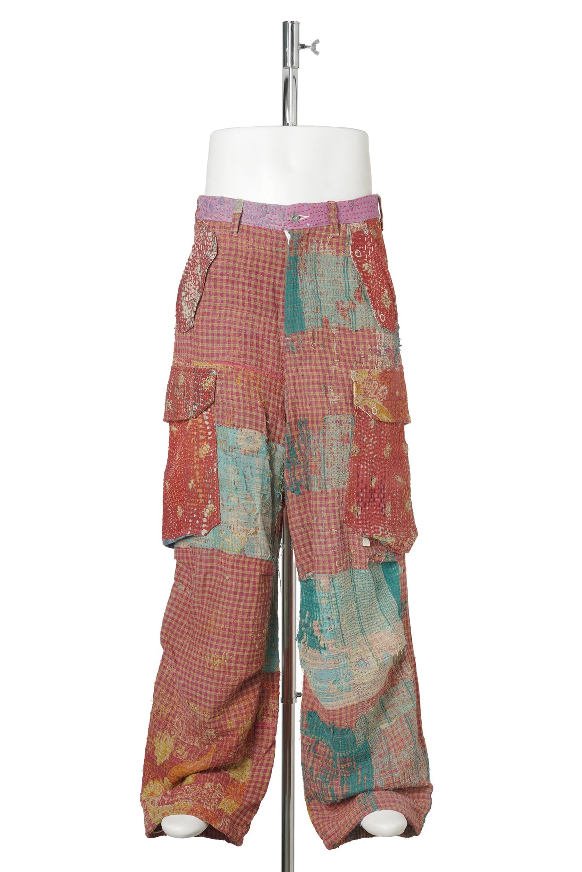 KANTHA QUILT CARGO PANTS / ASSORT