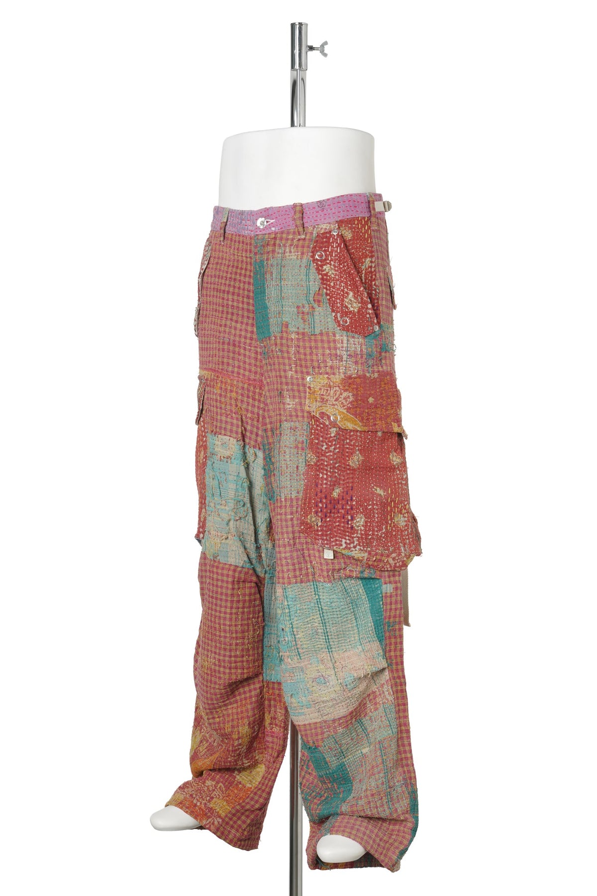 KANTHA QUILT CARGO PANTS / ASSORT