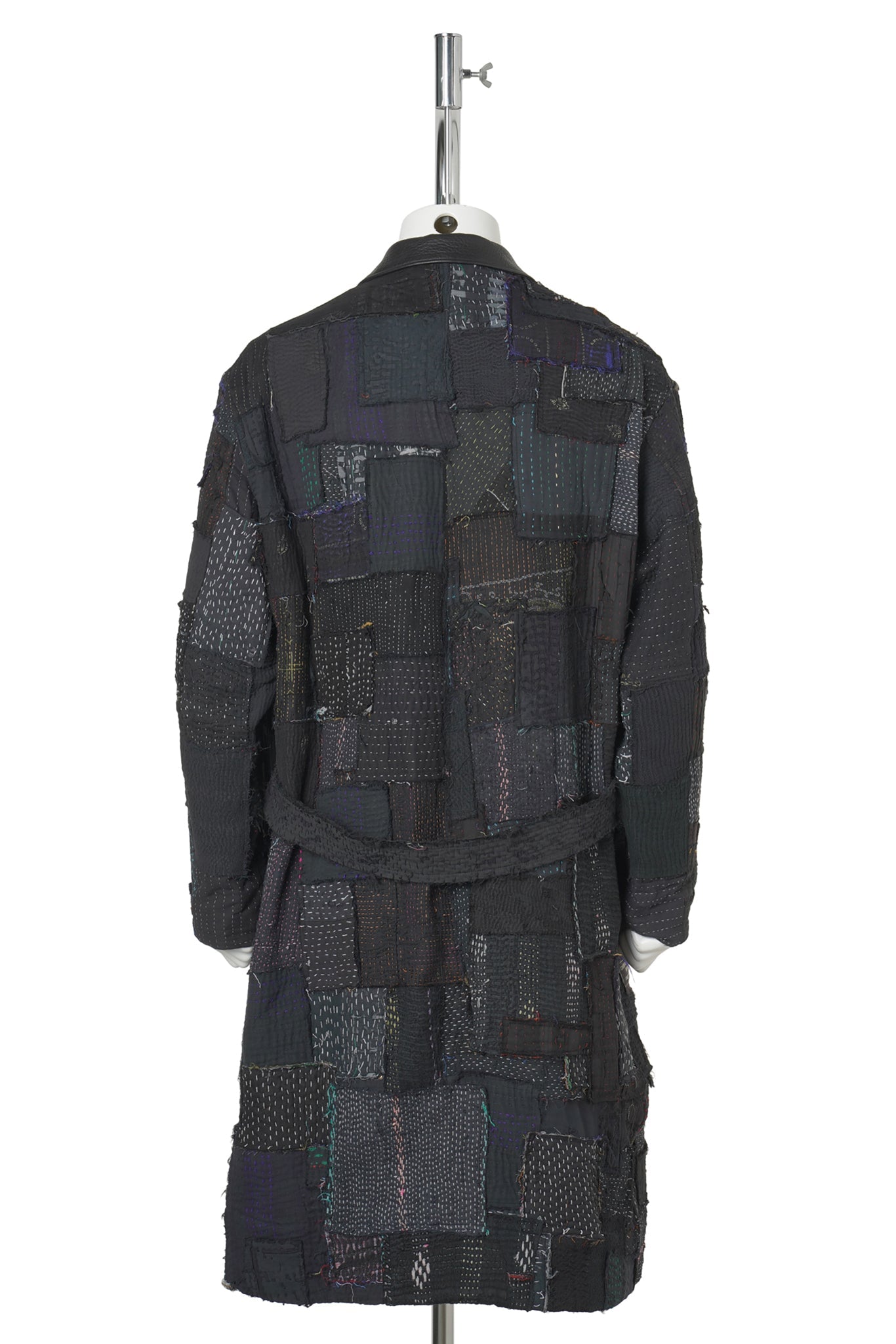 PATCHED KANTHA QUILT WORK JACKET / BLACK