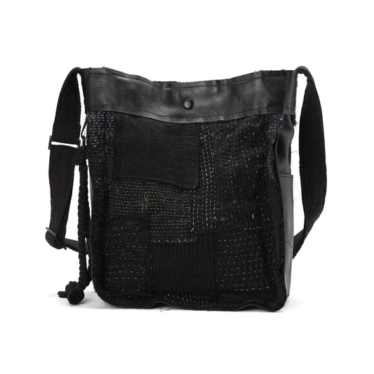PATCHED KANTHA QUILT PB002 / BLACK