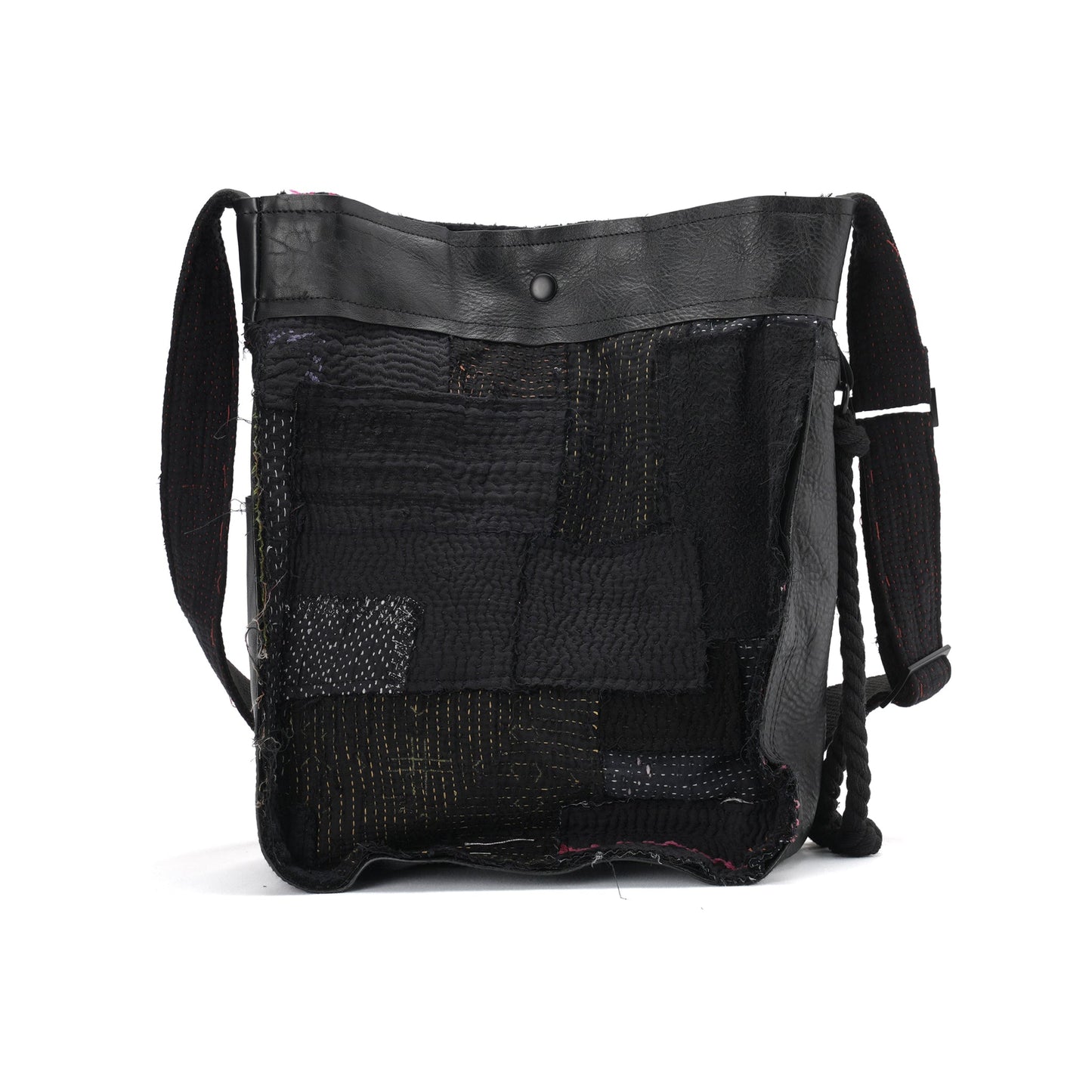 PATCHED KANTHA QUILT PB002 / BLACK