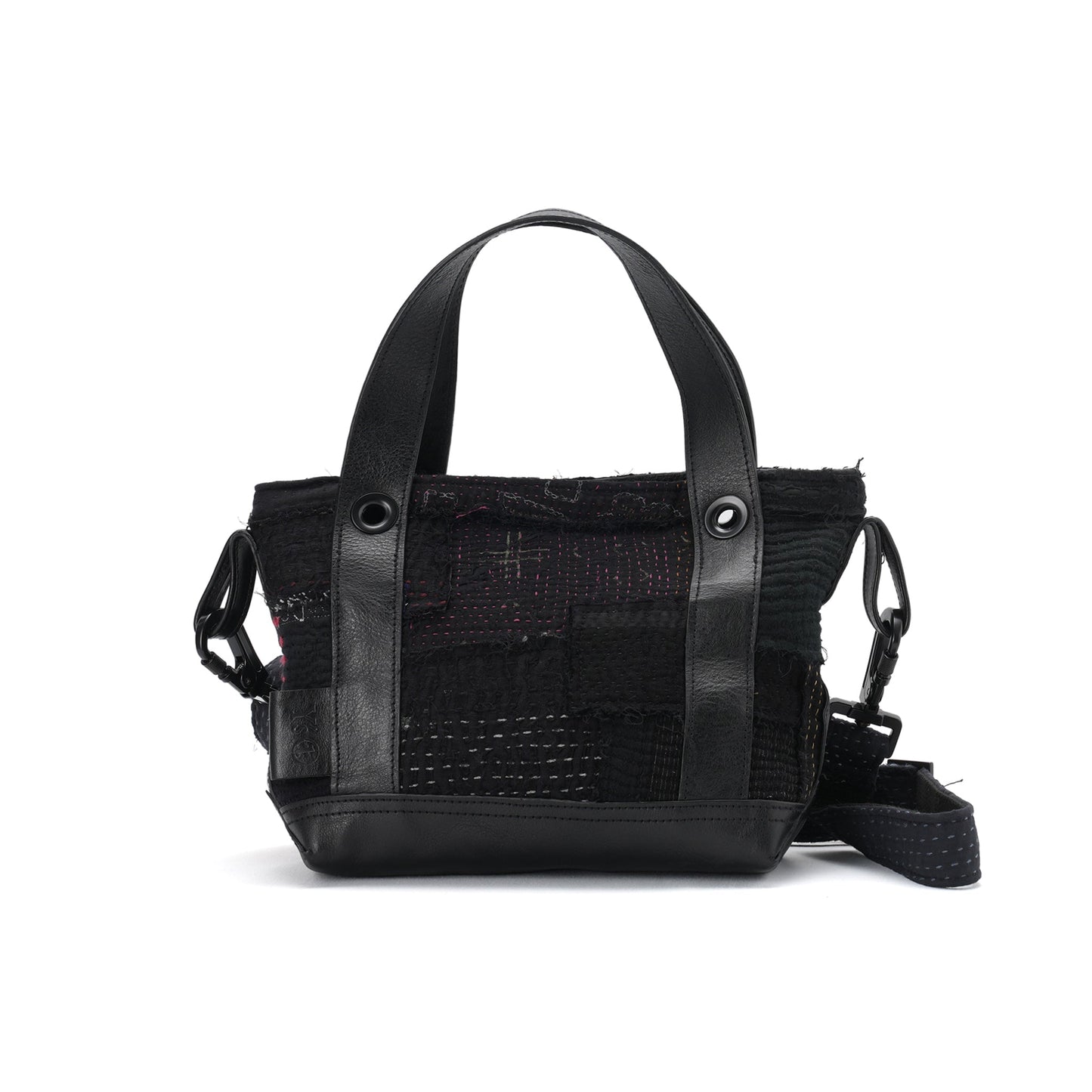 PATCHED KANTHA QUILT PB008 MINI / BLACK