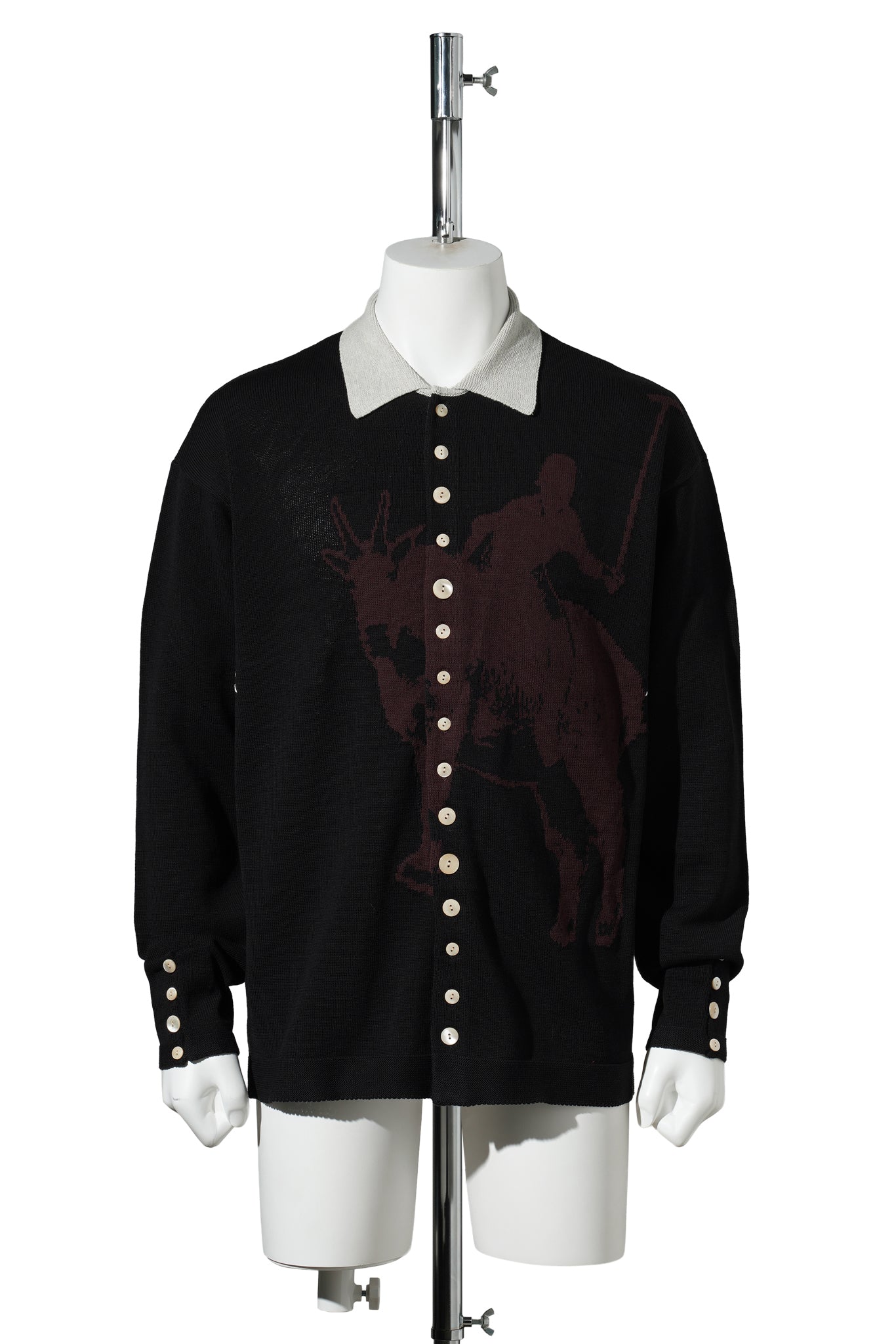 KNIT POLO / BLACK