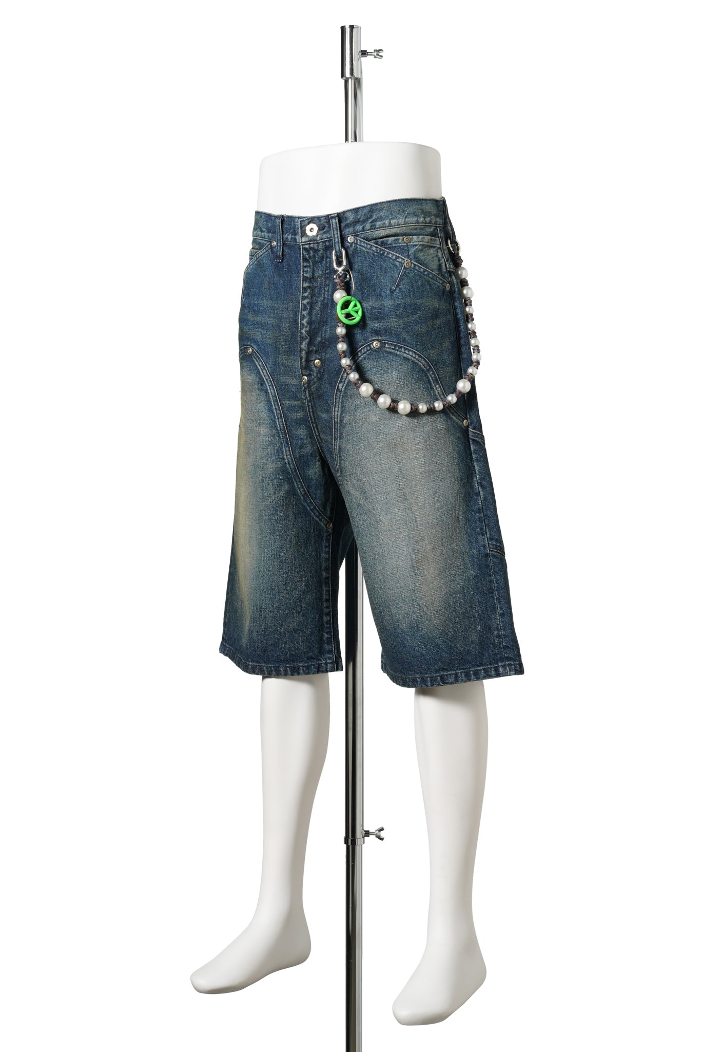 NEWCOMMUNE BAGGY DENIM SHORTS / INDIGO