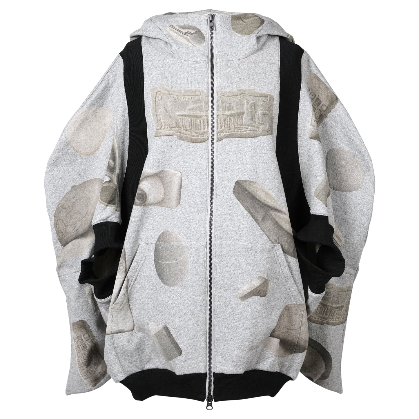 PACKING LIST CAPE HOODIE / GRAY