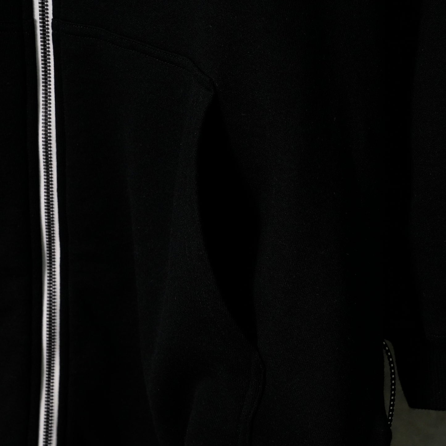 UTILITY NETTING LONG HOODIE / BLACK