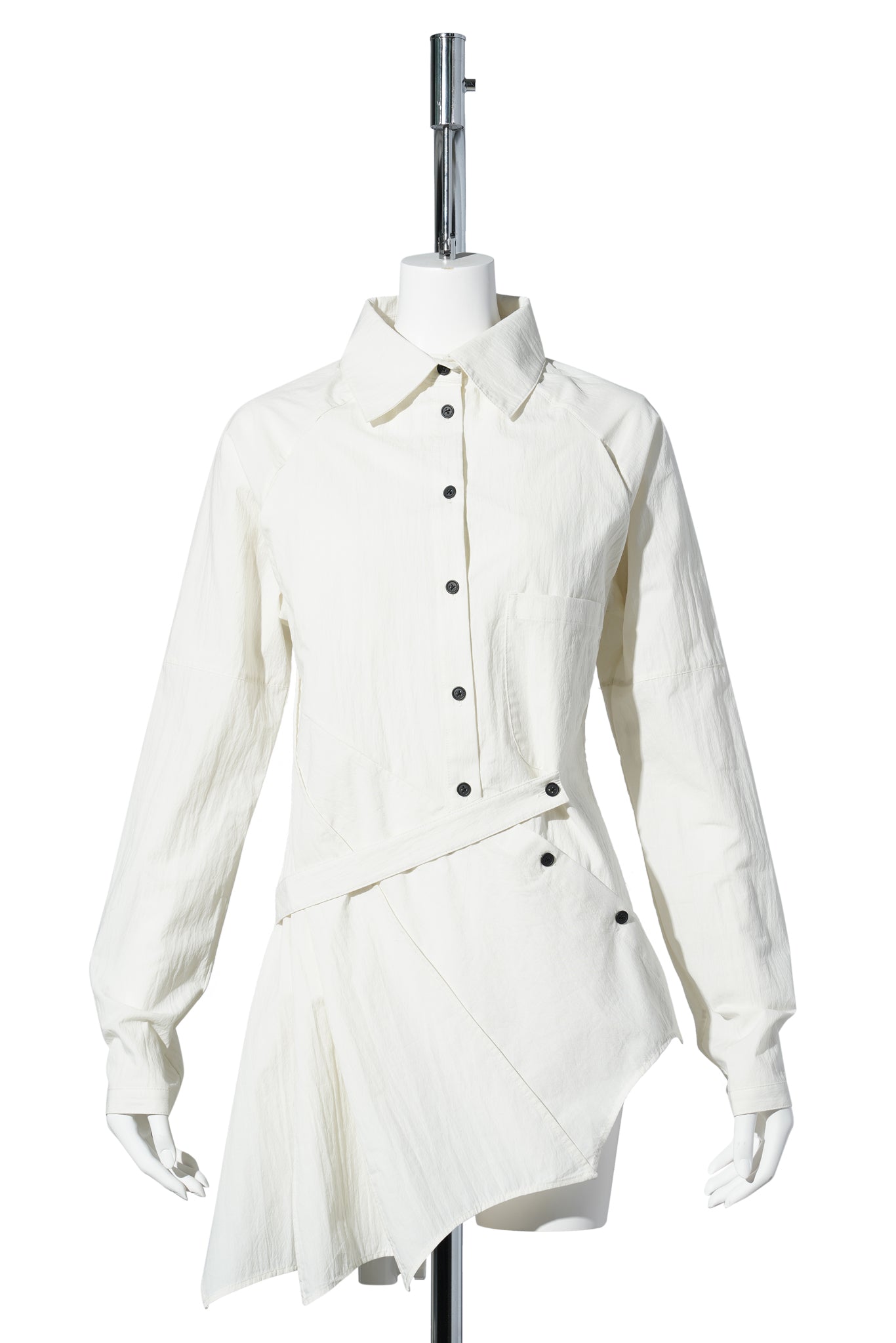 UMBRELLA PANEL SHIRT / WHITE