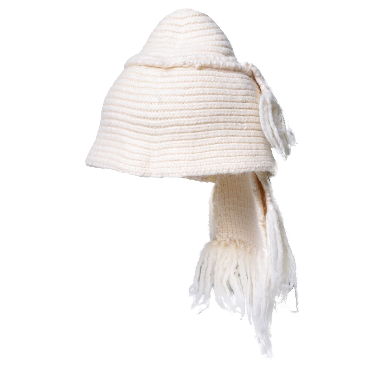 SCARF WIDE HAT / WHITE