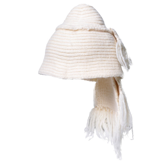 SCARF WIDE HAT / WHITE