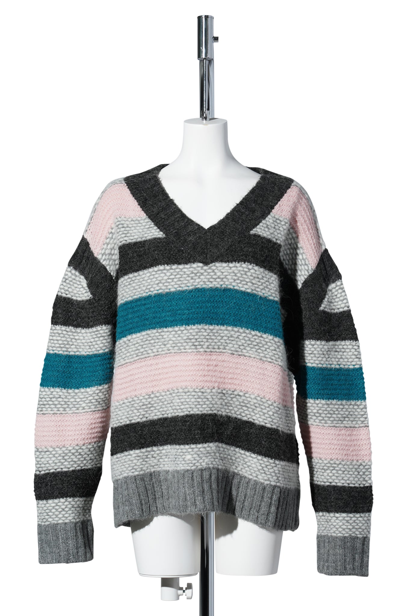 STRIPED GARTER SWEATER / MULTI