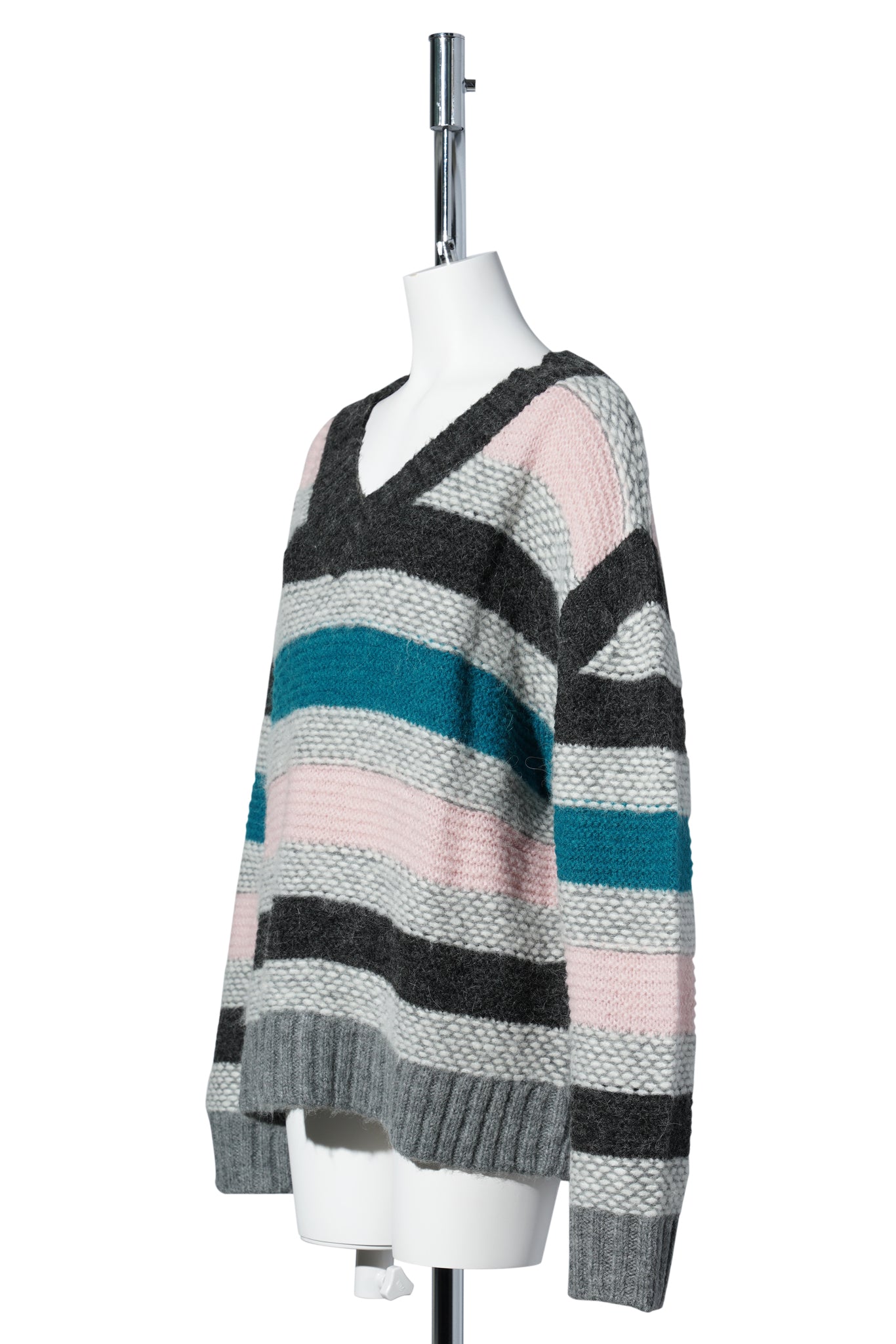 STRIPED GARTER SWEATER / MULTI