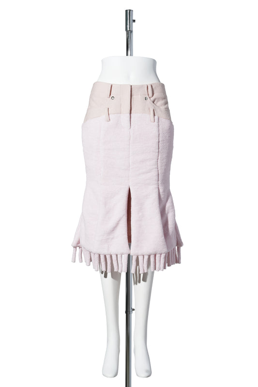 TOWEL SCARF SKIRT / PINK