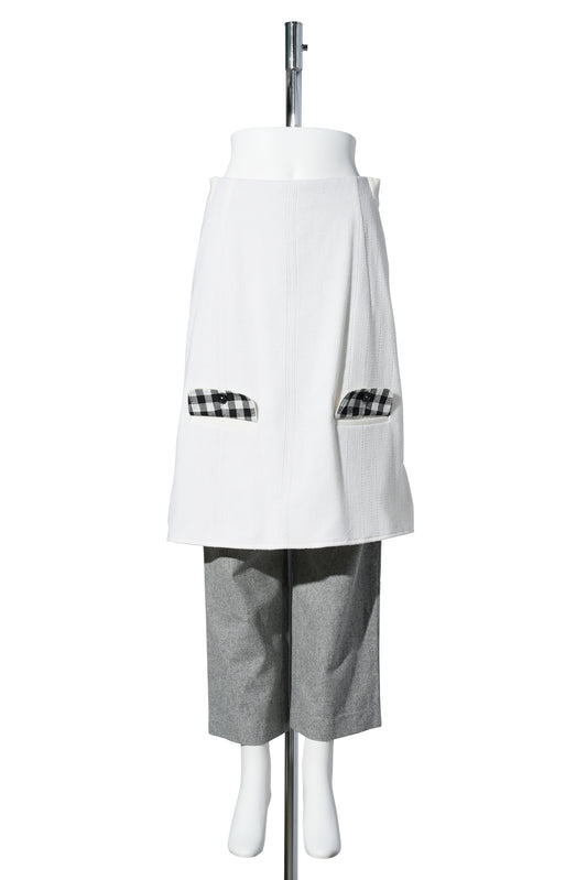 HYBRID APRON PANTS / GREY/WHITE