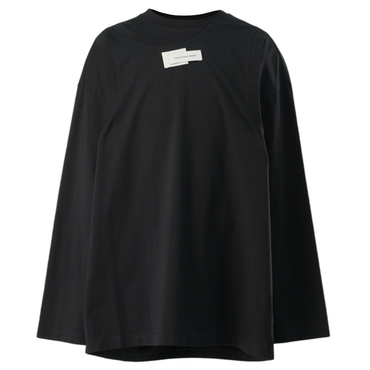 BLACK DECONSTRUCTED LONG-SLEEVE SHIRT / BLACK