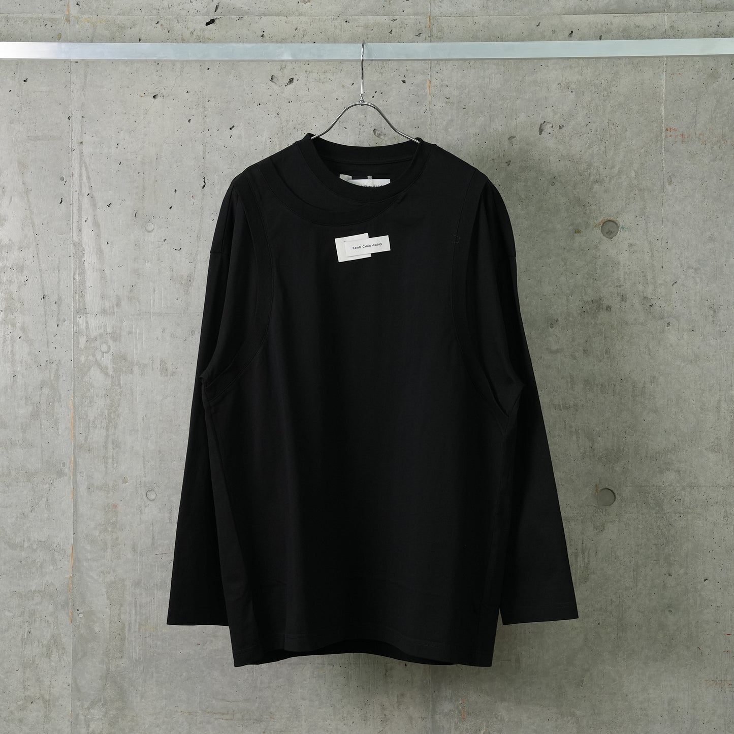 BLACK DECONSTRUCTED LONG-SLEEVE SHIRT / BLACK