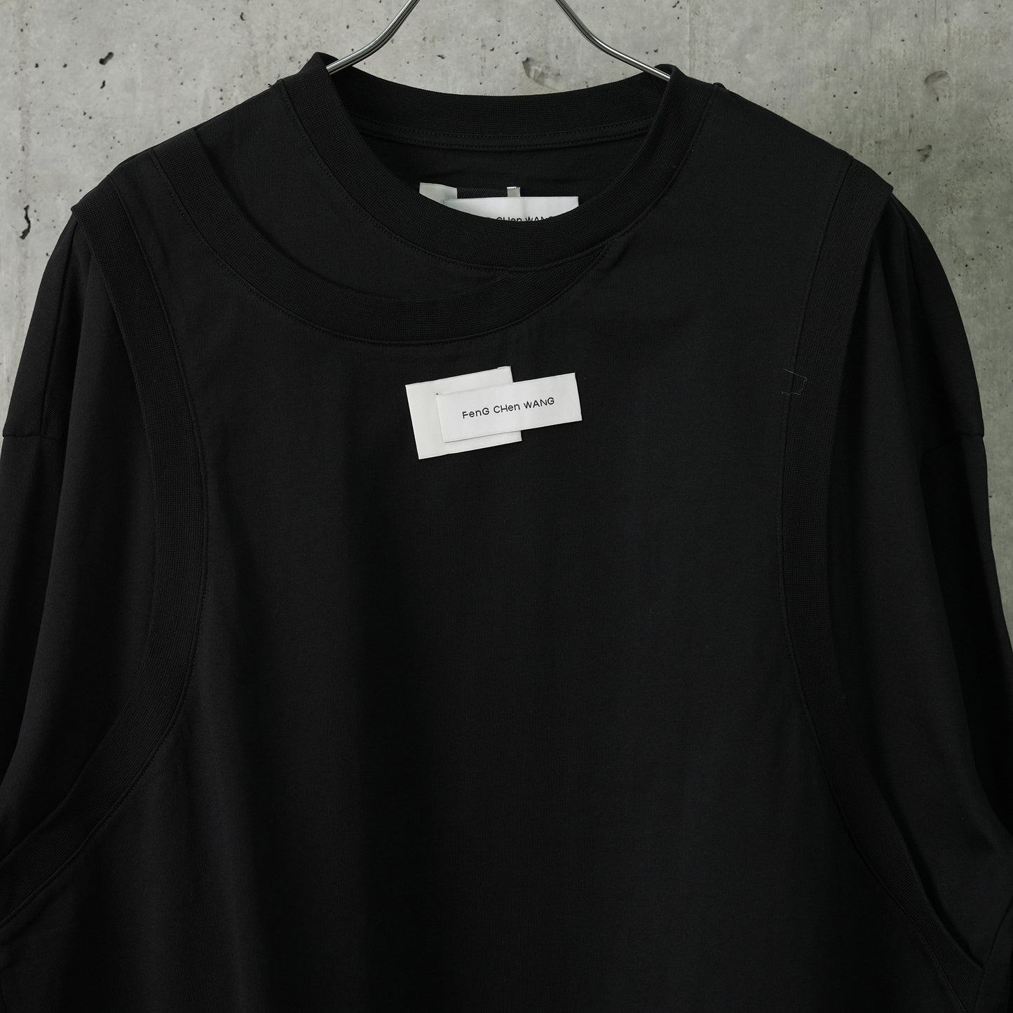 BLACK DECONSTRUCTED LONG-SLEEVE SHIRT / BLACK