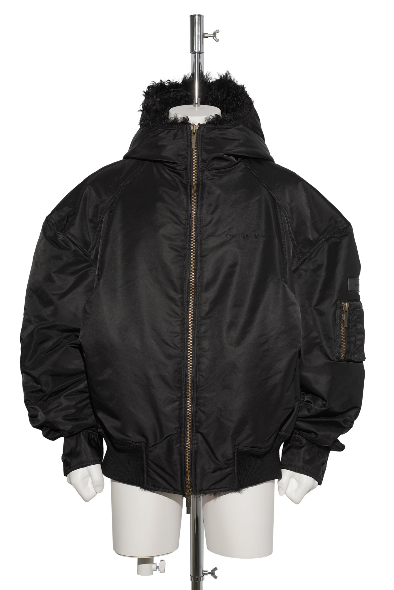 NYLON OVERSIZED  PADDED  JACKET / BLACK