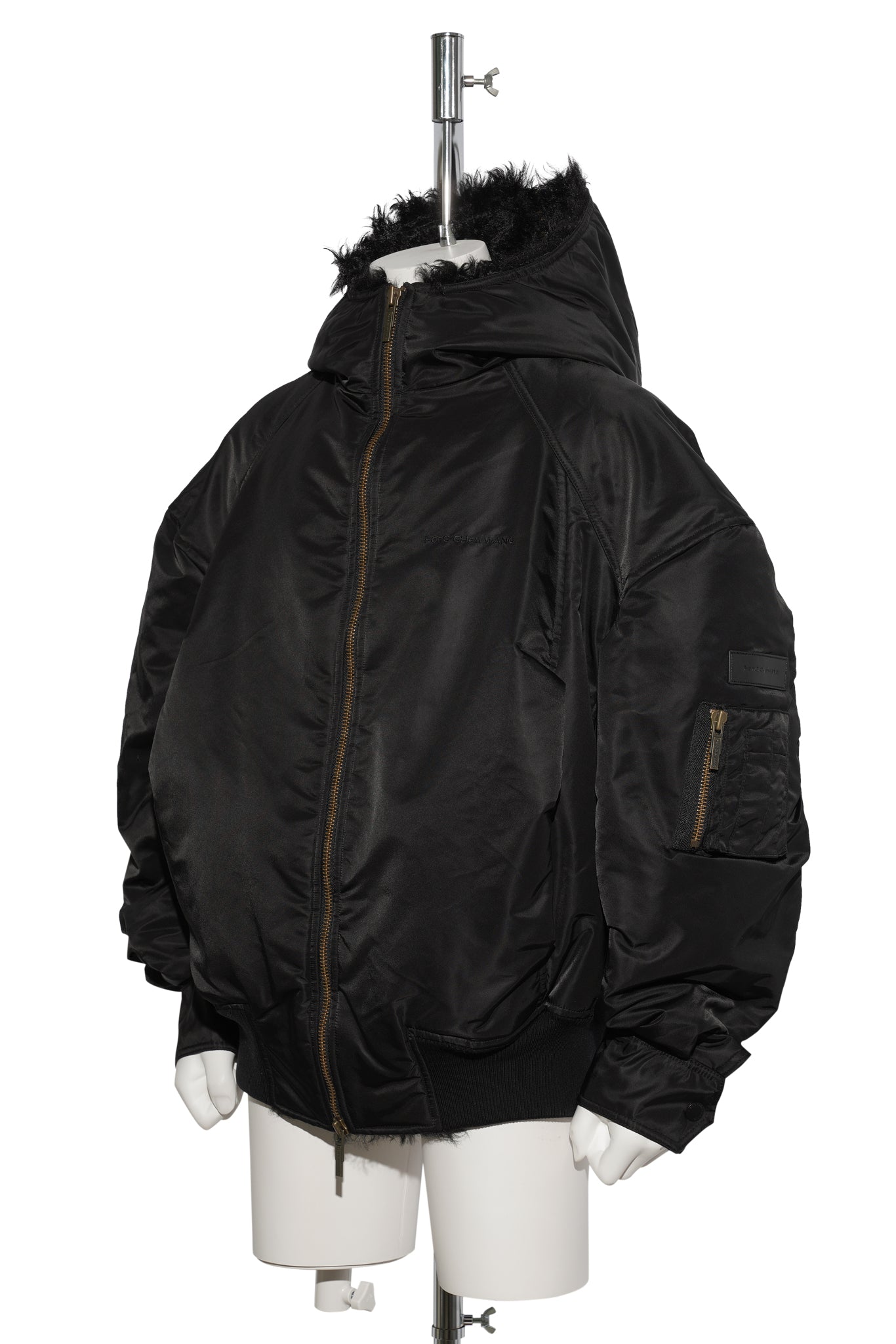 NYLON OVERSIZED  PADDED  JACKET / BLACK