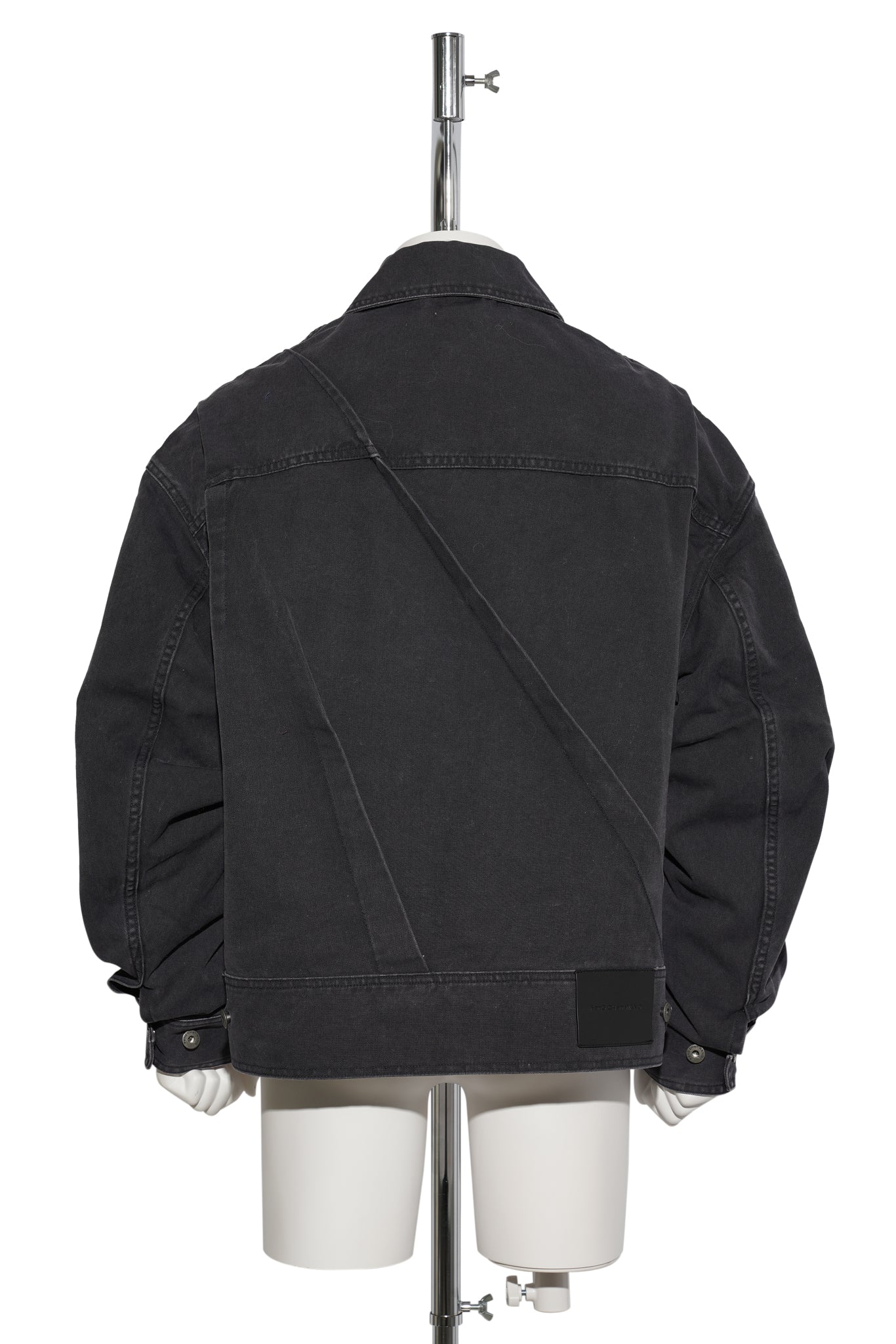 WASHED  DENIM WITH DETACHABLE  QUILTED LINING / PURPLE