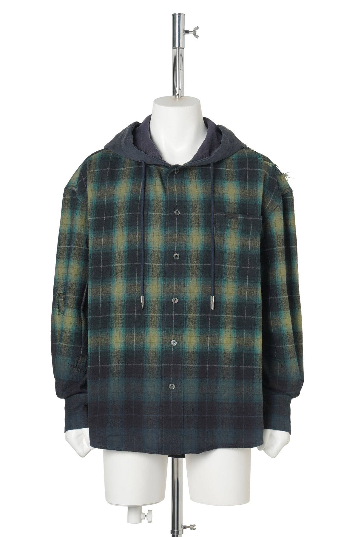 GREEN PLAID SHIRT / GREEN
