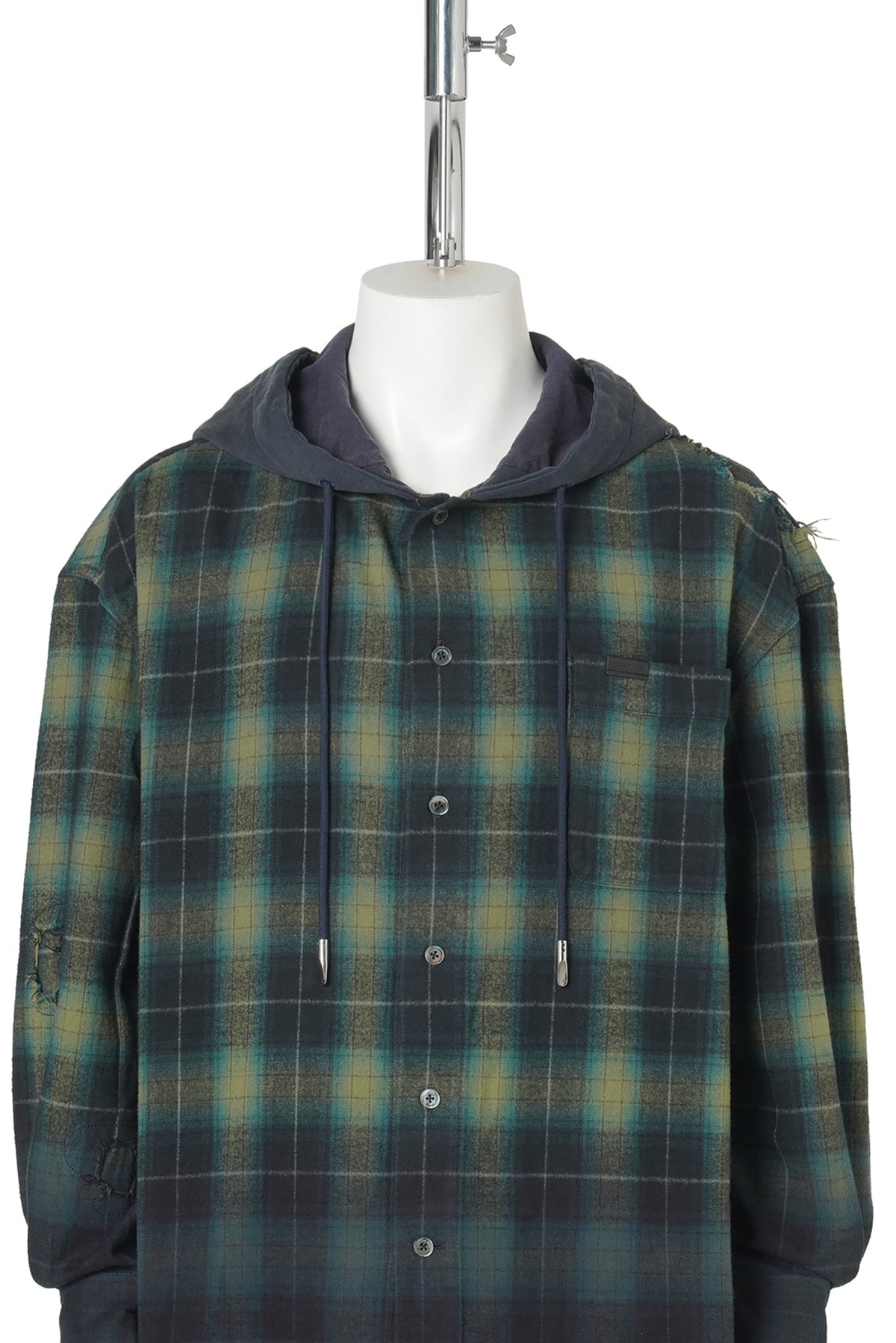 GREEN PLAID SHIRT / GREEN