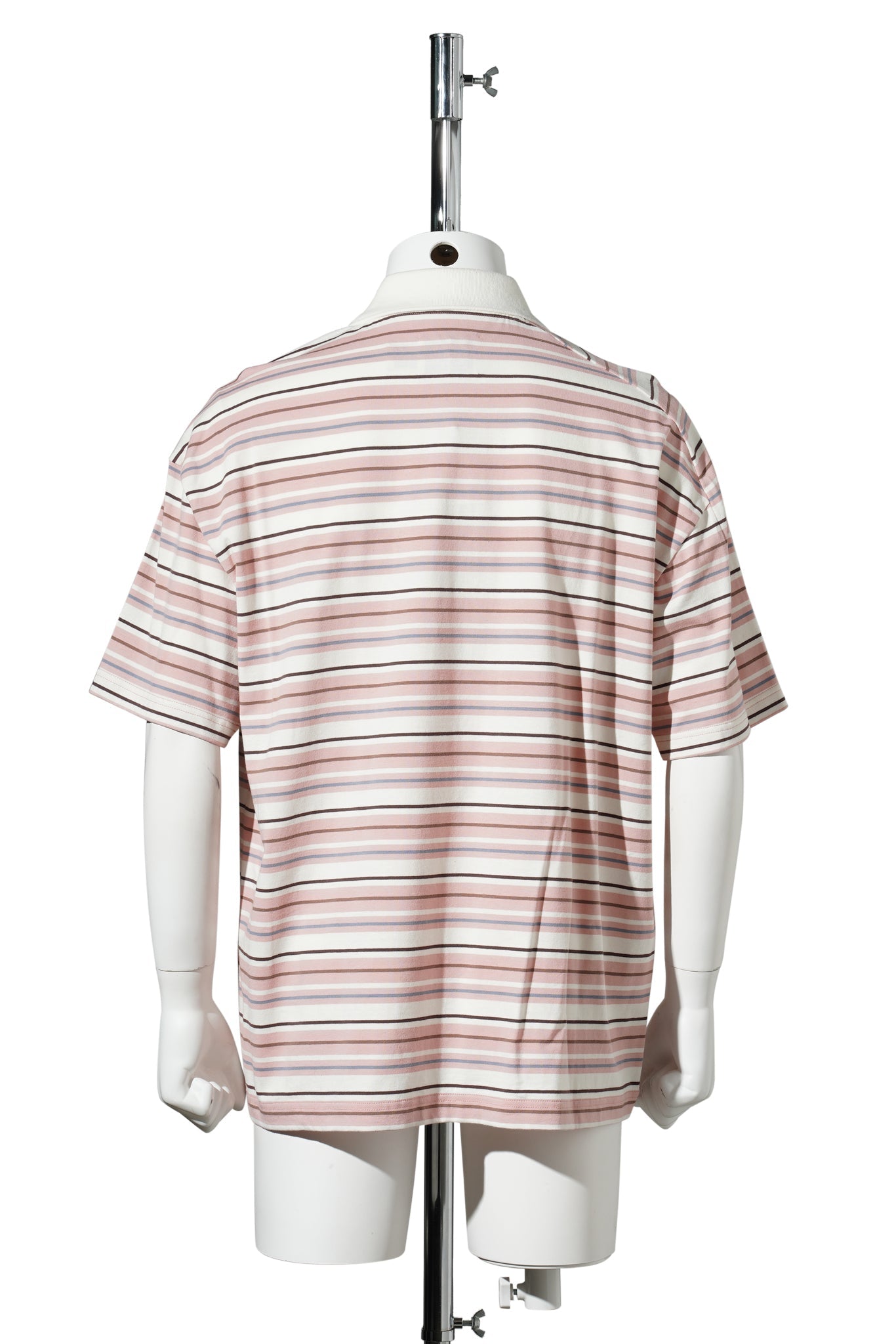 DECONSTRUCTED  SHORT SLEEVE POLO TEE / PINK