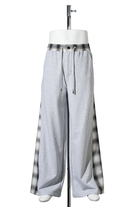 PATCHED PANEL JERSEY TROUSERS / GREY