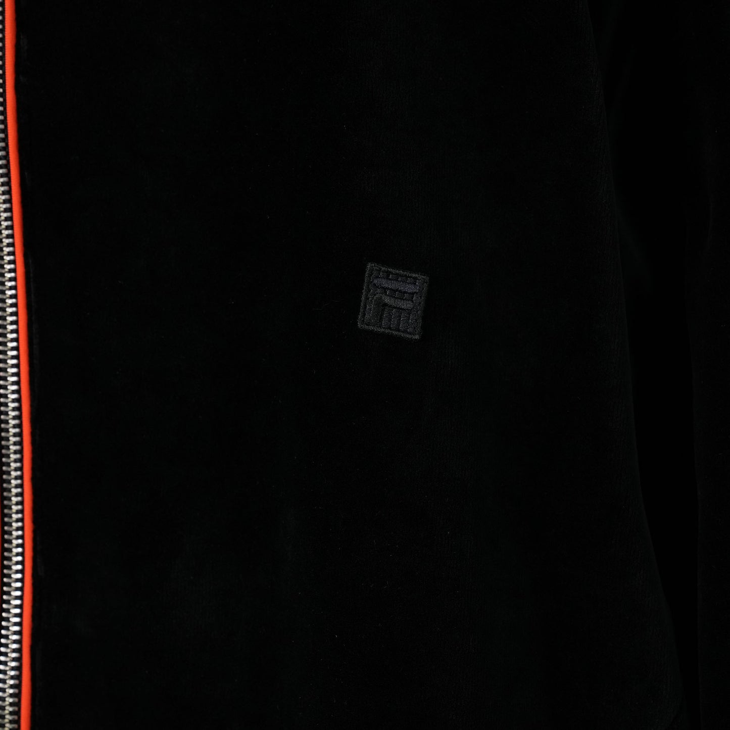 F+ VELOUR TRACK TOP / C901:JET BLACK