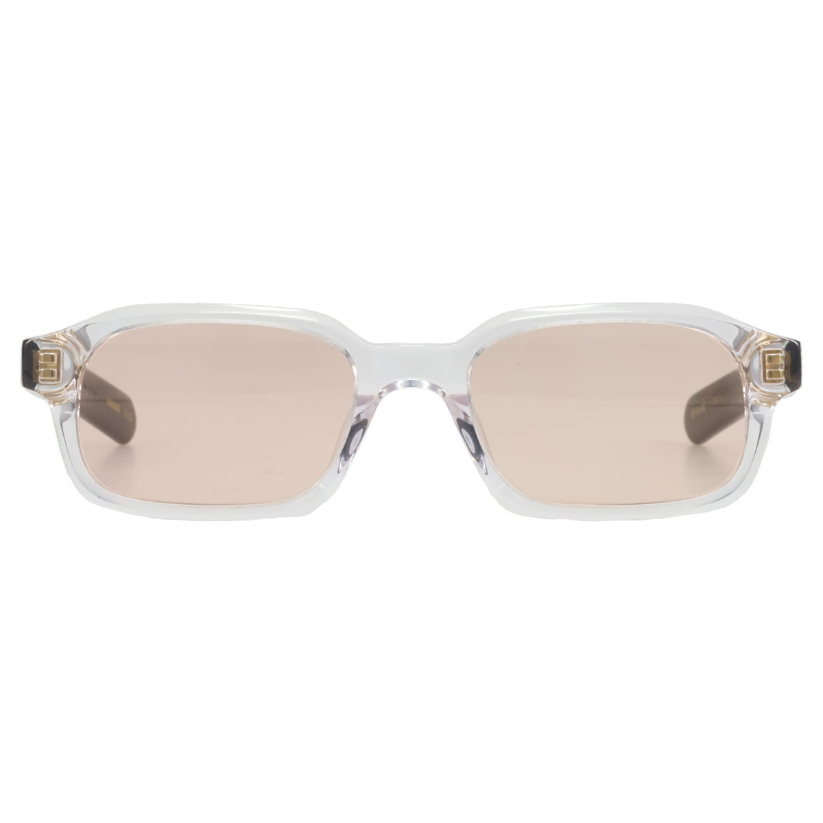 HANKY / CLEAR CRYSTAL OLIVE HORN/PEACH LENS